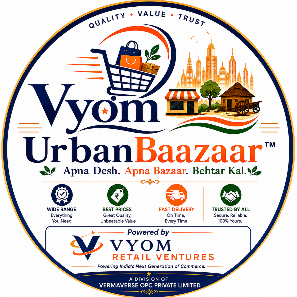 VYOM URBANBAAZAAR official logo